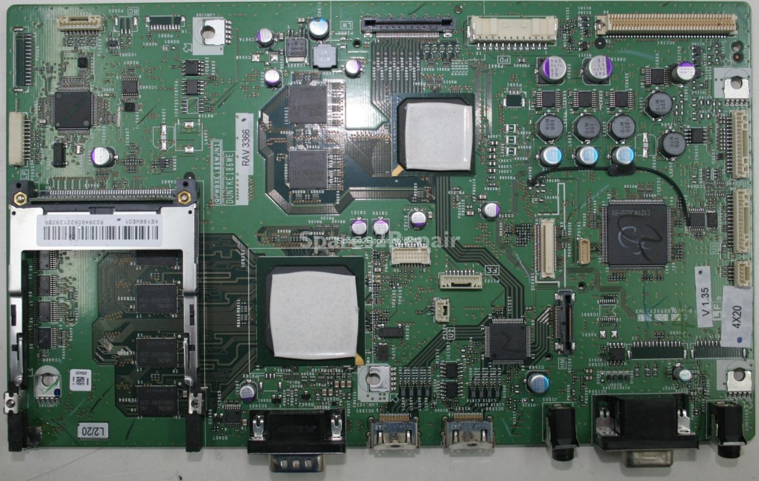 Sharp LC-42B20E - Main AV - QPWBXE186WJN1 - DUNTKE186WE - RAV 3366 - V 1.35 - 4X20 - KE186WE01