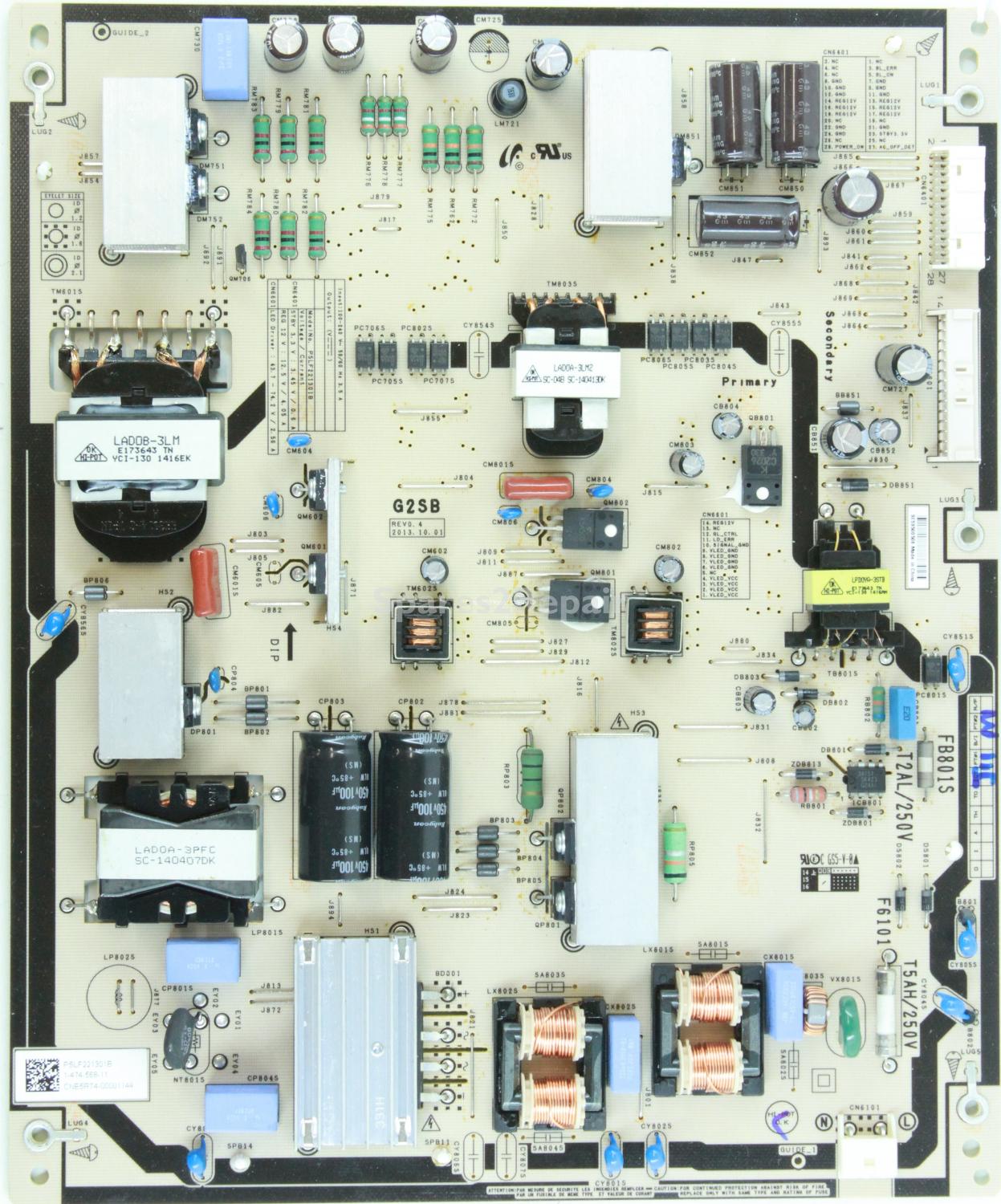 Sony KDL-70W850B - Power Supply - 1-474-568-11 - PSLF221301B - REV0.4