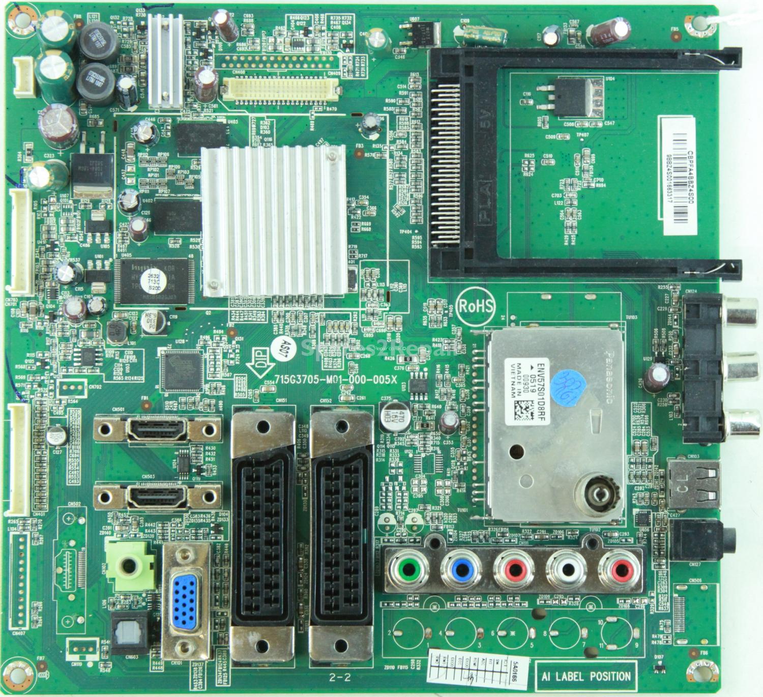 Toshiba 32AV713B1 - Main AV - 715G3705-M01-000-005X - CBPFA4BBZ4S00