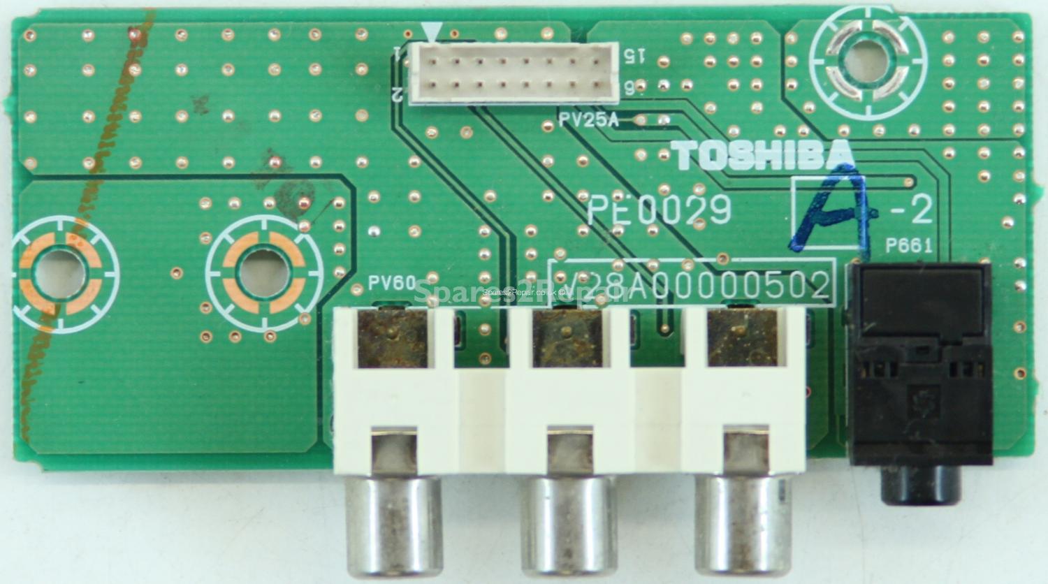 Toshiba 37WL66P - SIDE AV - PE0029A-2 - V28A00000502 - V28A00005A2 - V28A00004100